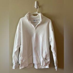 Aritzia TNA Sweatfleece Cozy Fleece Boyfriend Fit Quarter-zip